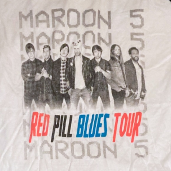 Maroon 5 Red Pill Blues Tour US 2018-2019 long sleeve t-shirt oversized large. - Picture 4 of 4
